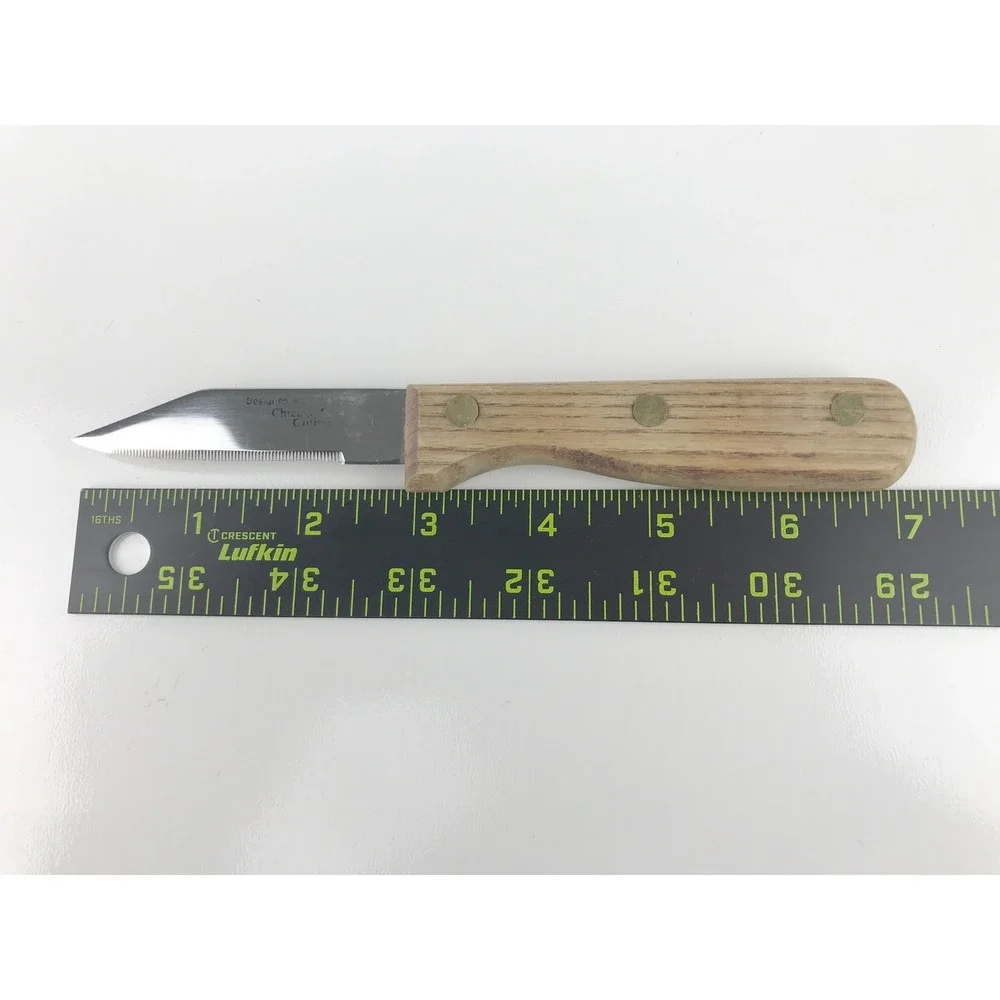 Chicago Cutlery Paring Utility Knife Walnut Wood‎ Handle Stainless Steel 3
